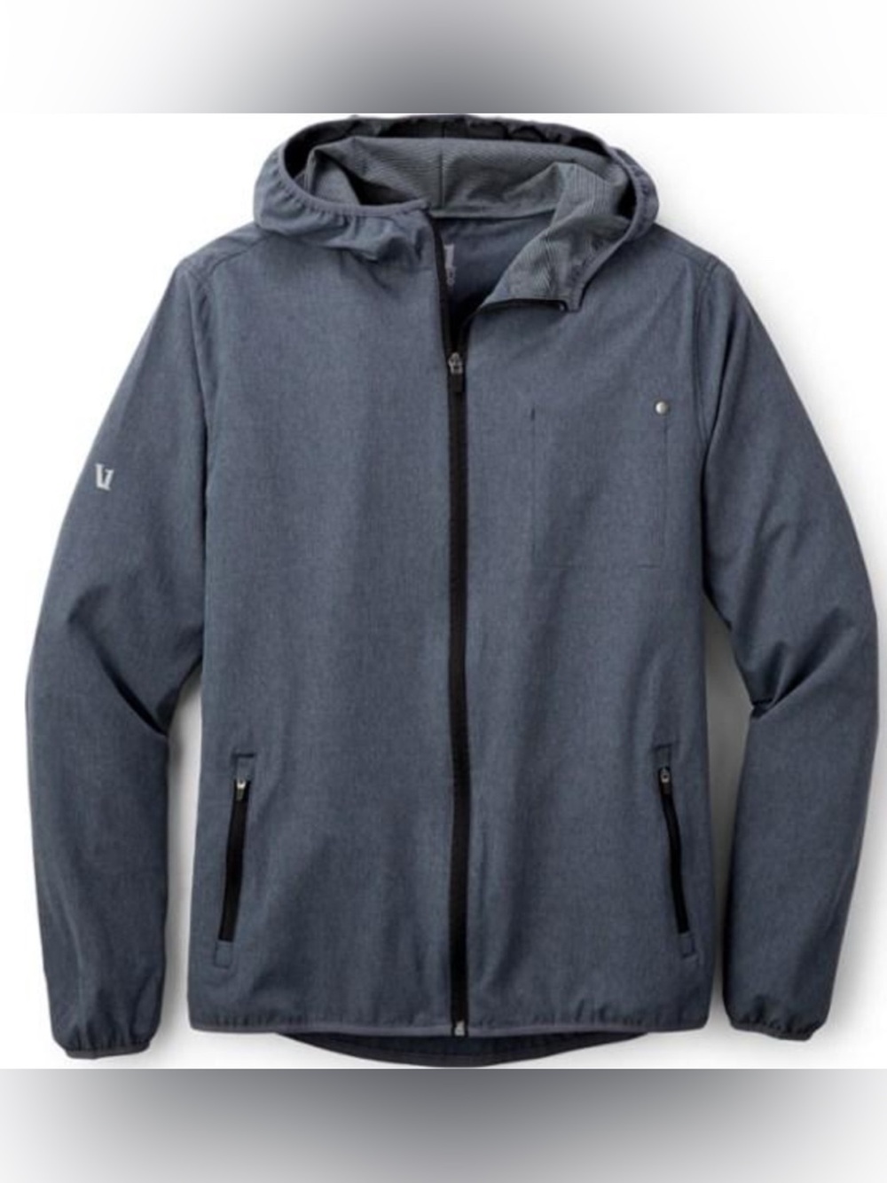 Vuori Outdoor Trainer Shell Hooded Jacket Dark Pewter | Men's Size XL | Item #P7